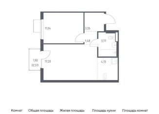 Продам однокомнатную квартиру, 41.5 м2, Московская область, жилой комплекс Горки Парк, 6.2