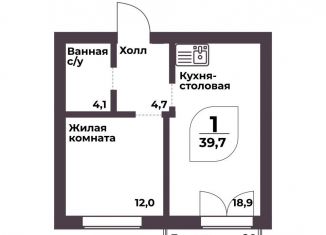 Продажа 1-комнатной квартиры, 39.7 м2, посёлок Терема, улица Ломоносова, 24