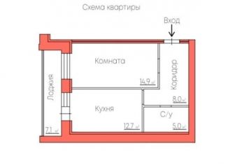 Продается 2-ком. квартира, 64 м2, Тамбов, улица Гиляровского, 26Г