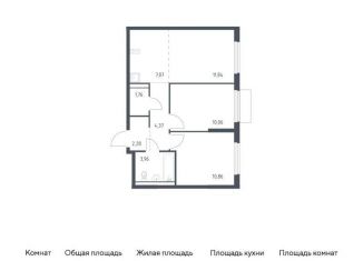 Двухкомнатная квартира на продажу, 52.2 м2, Московская область, Каширское шоссе - Молоково - Андреевское