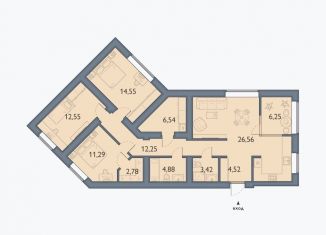 Продам трехкомнатную квартиру, 105.6 м2, Брянская область
