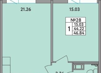 Продам 1-комнатную квартиру, 44.2 м2, деревня Новое Девяткино, деревня Новое Девяткино, 115, ЖК Удача