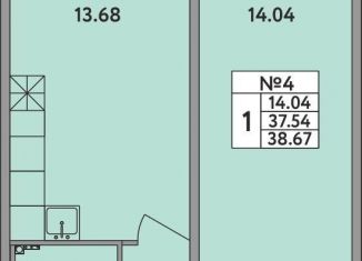 Однокомнатная квартира на продажу, 37.5 м2, деревня Новое Девяткино, деревня Новое Девяткино, 115, ЖК Удача