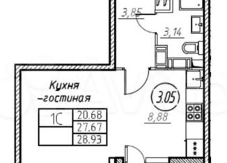 Продам 1-комнатную квартиру, 29 м2, Мурино, улица Шувалова, 18/8, ЖК Территория