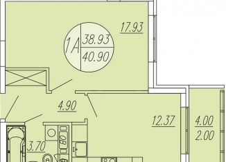 Продажа 1-ком. квартиры, 40.9 м2, Московская область