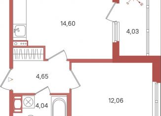 Продается 1-ком. квартира, 37.4 м2, Ленинградская область