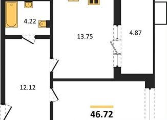 Продажа 1-комнатной квартиры, 46.7 м2, Воронеж, набережная Чуева, 7, Железнодорожный район