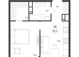 Продажа 1-комнатной квартиры, 37.7 м2, Московская область, жилой квартал Новая Щербинка, 18