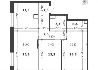 Продажа трехкомнатной квартиры, 74.5 м2, Москва, 3-я очередь, к9, станция ЗИЛ