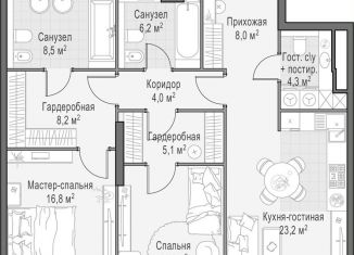 Продается 2-комнатная квартира, 99.5 м2, Москва