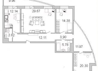 Продается трехкомнатная квартира, 114.3 м2, Санкт-Петербург, проспект Просвещения, 43, Выборгский район