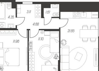 Продажа 2-комнатной квартиры, 59.1 м2, Тула, Привокзальный территориальный округ