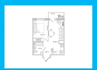 Продажа 1-ком. квартиры, 41.1 м2, деревня Новосаратовка