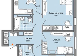 Продаю 3-ком. квартиру, 81 м2, Ульяновск, жилой комплекс Ультраград, 2, Засвияжский район