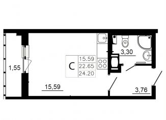 Продается квартира студия, 22.6 м2, Пермский край, Заводская улица, с18/2