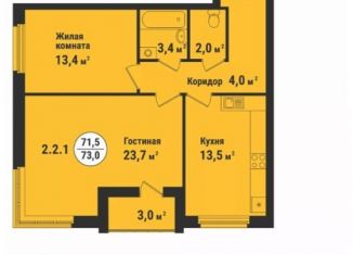 Продаю двухкомнатную квартиру, 71.4 м2, Тамбов, 1-й Школьный проезд, 7