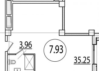 Продаю квартиру студию, 39.2 м2, Санкт-Петербург, Измайловский бульвар, 1к2, Адмиралтейский район