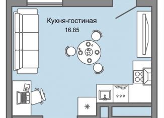 Продам квартиру студию, 27 м2, Ульяновск, Заволжский район, улица Генерала Кашубы, 4