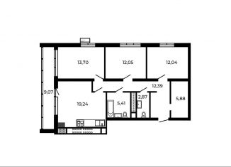 Продается 3-ком. квартира, 88.1 м2, Владимирская область, улица Благополучия, 2к1