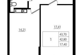 Продам 1-ком. квартиру, 42.5 м2, Ленинградская область, улица Шоссе в Лаврики, 78к1