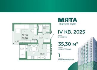 Продается 1-ком. квартира, 32.1 м2, Саратов, Кировский район, проспект Героев Отечества, 3