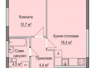 Однокомнатная квартира на продажу, 38 м2, Удмуртия, улица Ключевой Посёлок, 83А