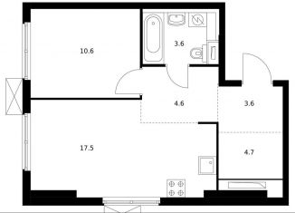 Продажа двухкомнатной квартиры, 44.6 м2, Москва, метро Бибирево