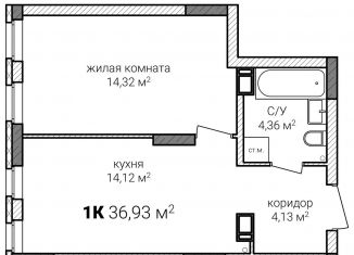 Продаю 1-ком. квартиру, 36.9 м2, Нижний Новгород