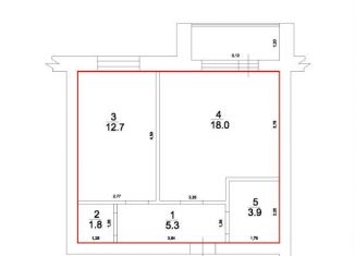 Продаю 1-комнатную квартиру, 41.7 м2, Оренбургская область, улица Гая, 100