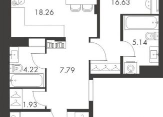 Двухкомнатная квартира на продажу, 73.8 м2, Тула, улица Карпова, 103А