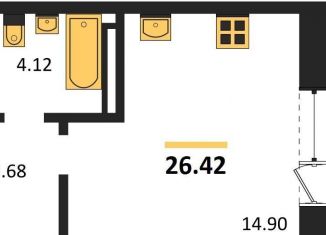 Продаю квартиру студию, 26.4 м2, Новосибирск, Калининский район