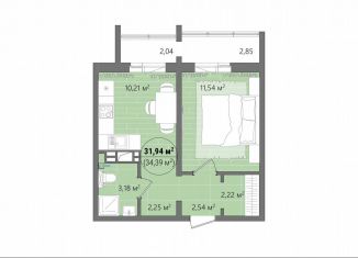 Продается 1-комнатная квартира, 37.2 м2, Челябинск, ЖК Манхэттен, улица Труда, 15