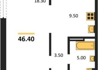 Продам 1-ком. квартиру, 46.4 м2, Новосибирск, метро Заельцовская