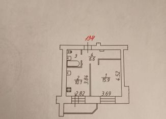 1-комнатная квартира на продажу, 36.4 м2, Вологда, Фрязиновская улица, 27А