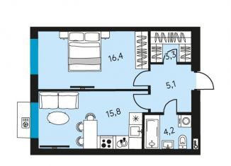 Продается однокомнатная квартира, 44.8 м2, Пермь, Ленинский район, улица Луначарского, 97