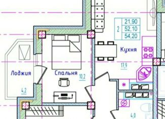 Сдается в аренду 2-комнатная квартира, 56 м2, деревня Борисовичи, Балтийская улица, 1А