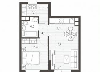 Продается 2-комнатная квартира, 41.3 м2, Дербент