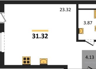 Продам квартиру студию, 31.3 м2, Воронеж, набережная Чуева, 7