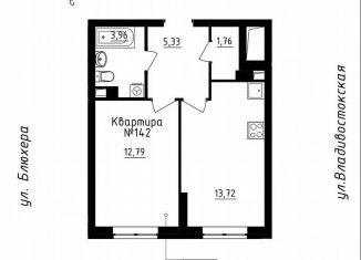 Продаю однокомнатную квартиру, 37.6 м2, Санкт-Петербург, Кронштадтская улица, 6, метро Кировский завод