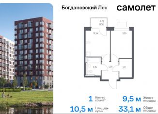 Продается 1-ком. квартира, 33.1 м2, Ленинский городской округ, жилой комплекс Богдановский Лес, 10.2