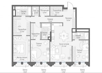 Продажа трехкомнатной квартиры, 148 м2, Москва, район Хамовники