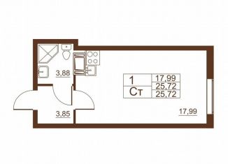 Продается квартира студия, 25.7 м2, Санкт-Петербург