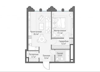 Продается 1-ком. квартира, 64.5 м2, Москва, метро Парк культуры