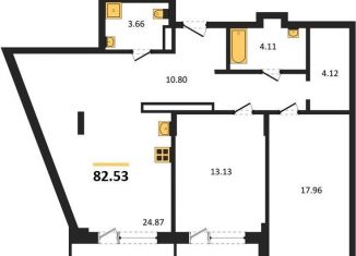 Продаю 2-комнатную квартиру, 82.5 м2, Воронеж, Коминтерновский район, Электросигнальная улица, 9Ак2