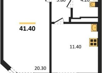 Продажа 1-комнатной квартиры, 41.4 м2, посёлок Отрадное, бульвар 70 лет Победы, 5