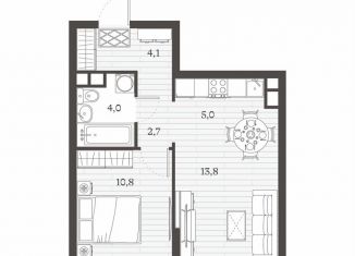 Продается 2-ком. квартира, 40.2 м2, Дербент