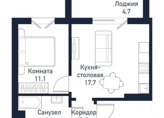 Продам квартиру студию, 38 м2, Челябинская область, Ласковая улица, 24