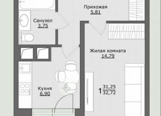 Продается 1-ком. квартира, 32 м2, Хотьково, Горжовицкая улица, 9