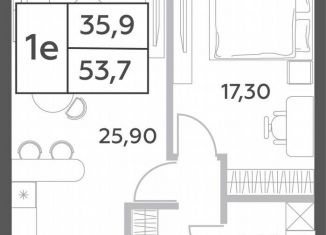 Продается 2-комнатная квартира, 53.7 м2, Москва, проспект Генерала Дорохова, вл1к1, ЖК Вилл Тауэрс