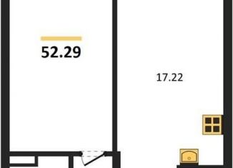 Продаю 1-ком. квартиру, 52.3 м2, Воронеж, Коминтерновский район